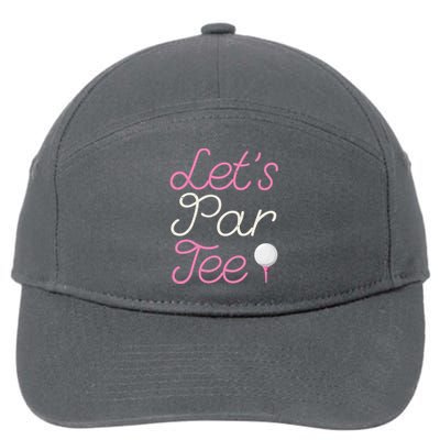 Lets Par Tee Funny Party Golf 7-Panel Snapback Hat