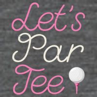 Lets Par Tee Funny Party Golf 7-Panel Snapback Hat