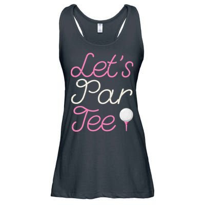 Lets Par Tee Funny Party Golf Ladies Essential Flowy Tank