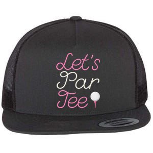 Lets Par Tee Funny Party Golf Flat Bill Trucker Hat