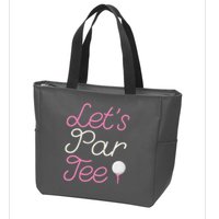 Lets Par Tee Funny Party Golf Zip Tote Bag