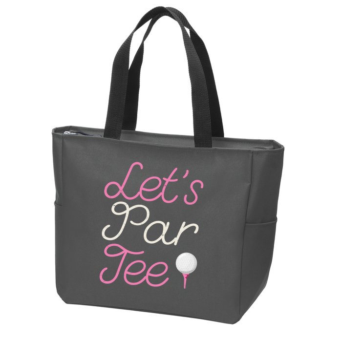 Lets Par Tee Funny Party Golf Zip Tote Bag