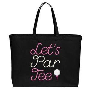 Lets Par Tee Funny Party Golf Cotton Canvas Jumbo Tote