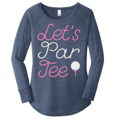 Lets Par Tee Funny Party Golf Women's Perfect Tri Tunic Long Sleeve Shirt