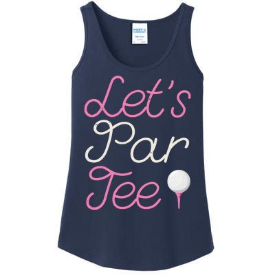 Lets Par Tee Funny Party Golf Ladies Essential Tank