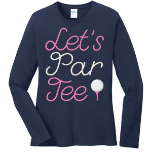 Lets Par Tee Funny Party Golf Ladies Long Sleeve Shirt