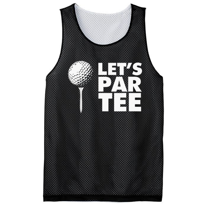 Lets Par Tee Funny Golf Lover Game Day Mesh Reversible Basketball Jersey Tank