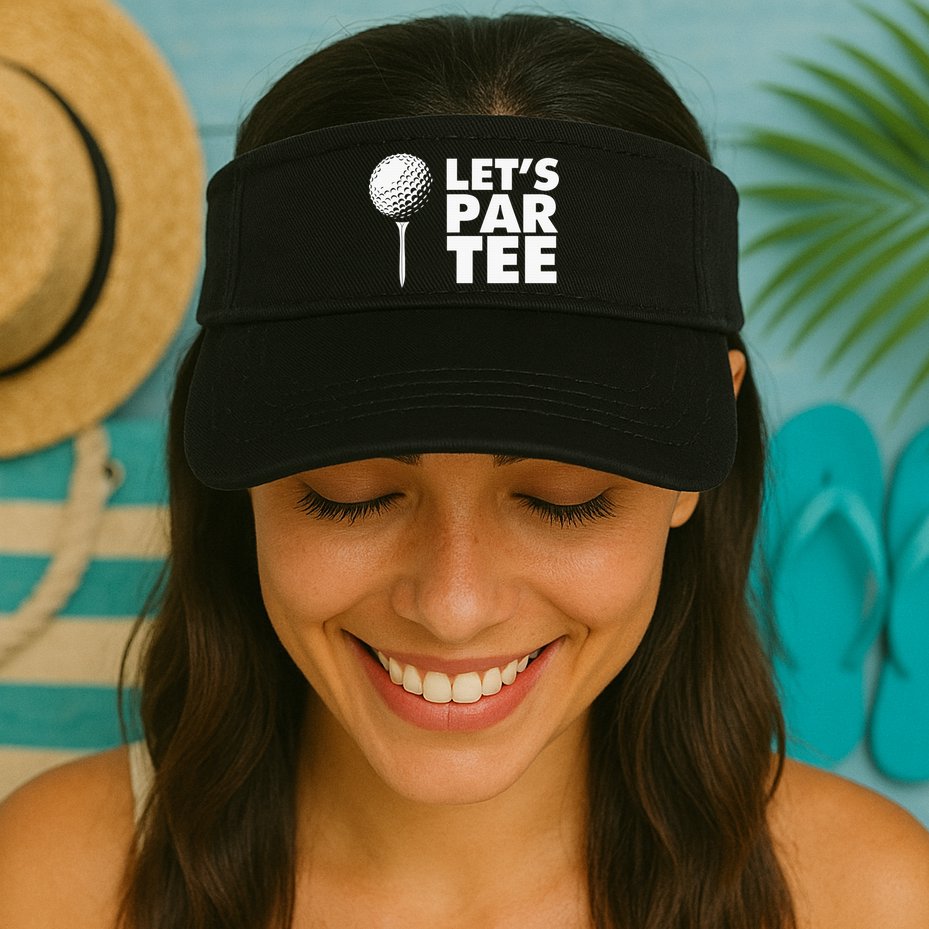 Lets Par Tee Funny Golf Lover Game Day Visor