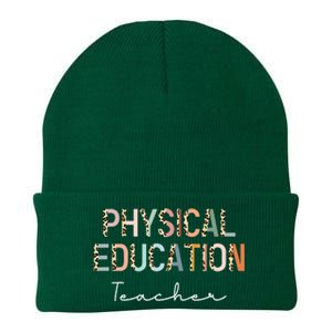 Leopard Pe Teacher Back to School Physical Education Teacher Knit Cap Winter Beanie