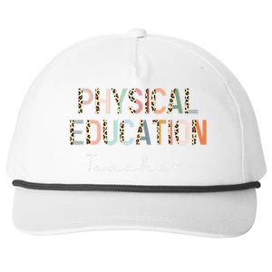 Leopard Pe Teacher Back to School Physical Education Teacher Snapback Five-Panel Rope Hat