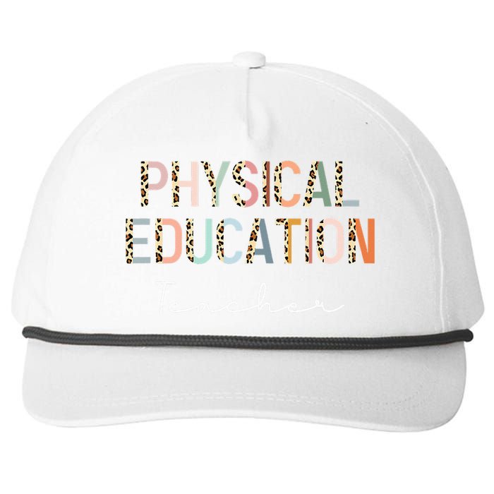 Leopard Pe Teacher Back to School Physical Education Teacher Snapback Five-Panel Rope Hat