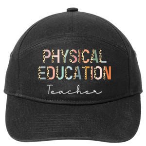 Leopard Pe Teacher Back to School Physical Education Teacher 7-Panel Snapback Hat