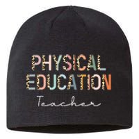 Leopard Pe Teacher Back to School Physical Education Teacher Sustainable Beanie