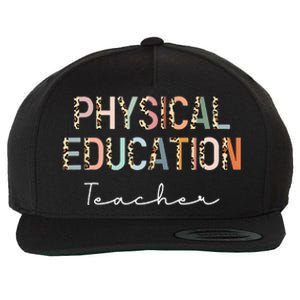 Leopard Pe Teacher Back to School Physical Education Teacher Wool Snapback Cap