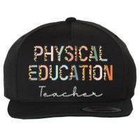 Leopard Pe Teacher Back to School Physical Education Teacher Wool Snapback Cap