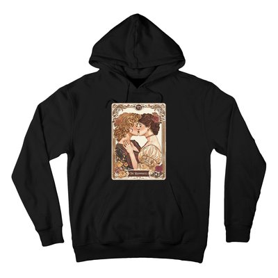 Lesbian Pride Tarot Card And They Were Roommates Hoodie