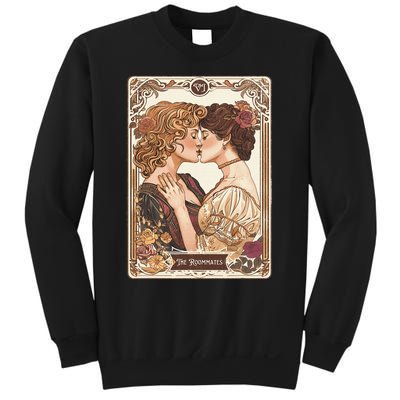 Lesbian Pride Tarot Card And They Were Roommates Sweatshirt