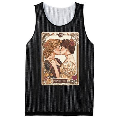 Lesbian Pride Tarot Card And They Were Roommates Mesh Reversible Basketball Jersey Tank