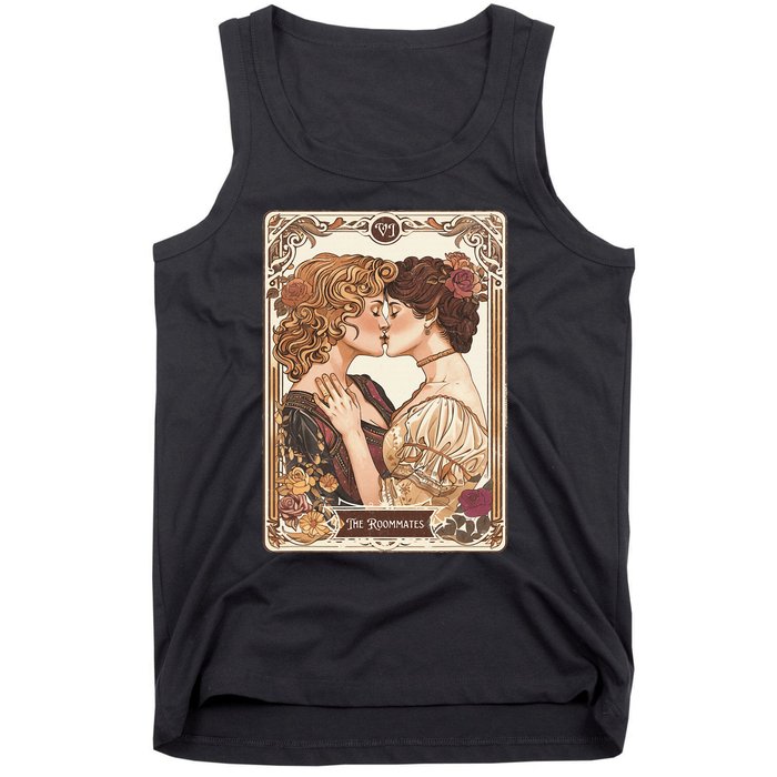 Lesbian Pride Tarot Card And They Were Roommates Tank Top