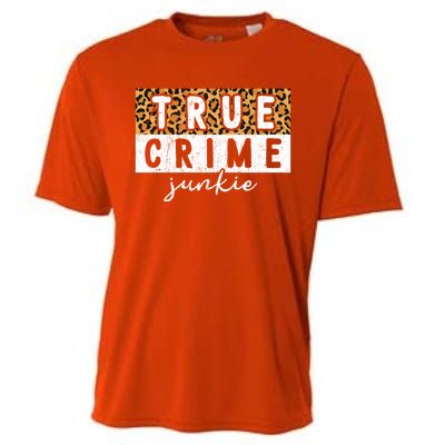 Leopard Print True Crime Podcast Junkie Lover Cute Gift Cooling Performance Crew T-Shirt