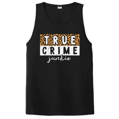 Leopard Print True Crime Podcast Junkie Lover Cute Gift PosiCharge Competitor Tank