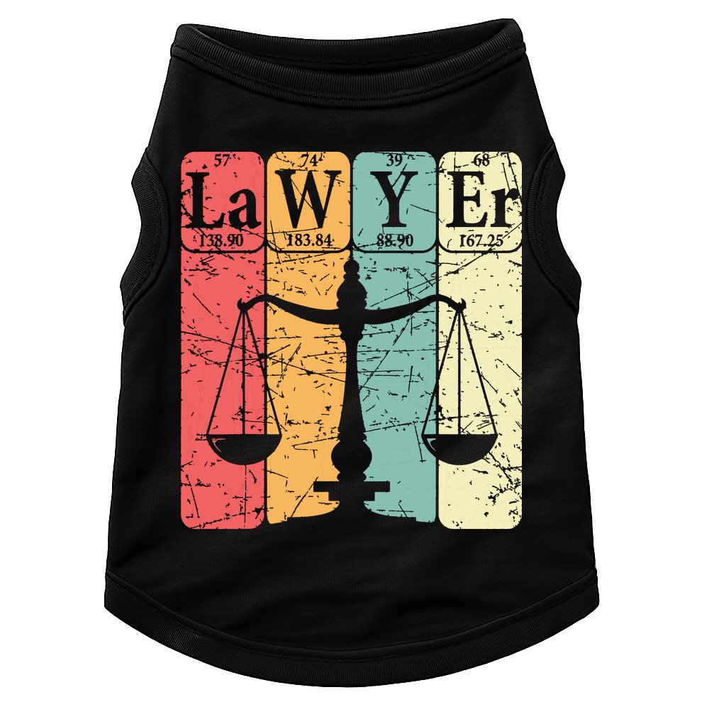 Lawyer Periodic Table Elements Nerd Lawyer Vintage Doggie Tank