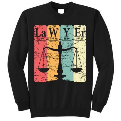 Lawyer Periodic Table Elements Nerd Lawyer Vintage Sweatshirt