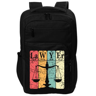 Lawyer Periodic Table Elements Nerd Lawyer Vintage Impact Tech Backpack