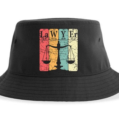 Lawyer Periodic Table Elements Nerd Lawyer Vintage Sustainable Bucket Hat