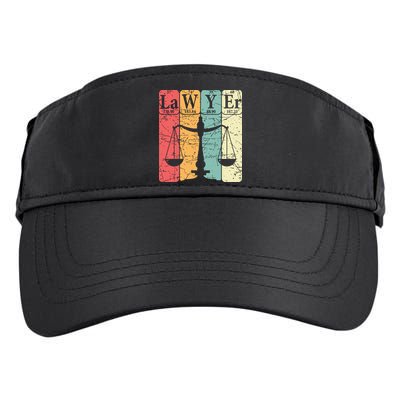 Lawyer Periodic Table Elements Nerd Lawyer Vintage Adult Drive Performance Visor