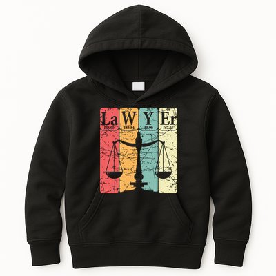 Lawyer Periodic Table Elements Nerd Lawyer Vintage Kids Hoodie