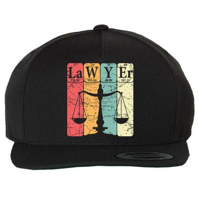 Lawyer Periodic Table Elements Nerd Lawyer Vintage Wool Snapback Cap