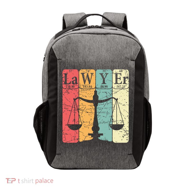 Lawyer Periodic Table Elements Nerd Lawyer Vintage Vector Backpack