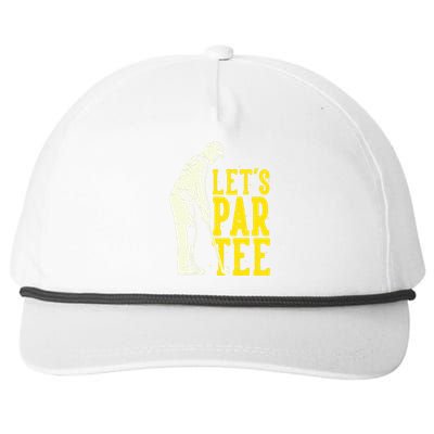 Let's Par Tee Golf Snapback Five-Panel Rope Hat