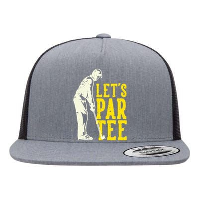 Let's Par Tee Golf Flat Bill Trucker Hat