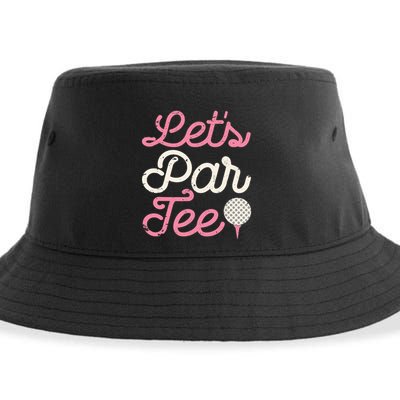 Let's Par Tee Funny Golf Golfer Girl Wo Party Team Sustainable Bucket Hat