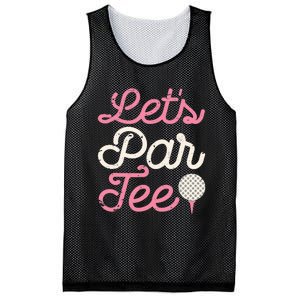 Let's Par Tee Funny Golf Golfer Girl Wo Party Team Mesh Reversible Basketball Jersey Tank