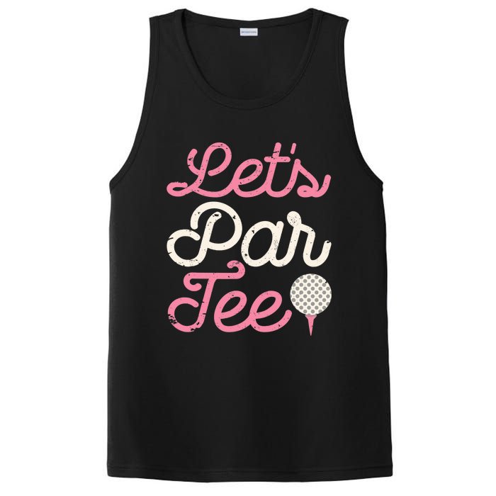 Let's Par Tee Funny Golf Golfer Girl Wo Party Team PosiCharge Competitor Tank