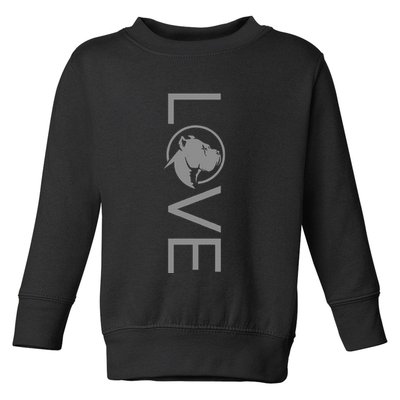 Love Pitbull Terrier Dog Apparel Pitbull Toddler Sweatshirt