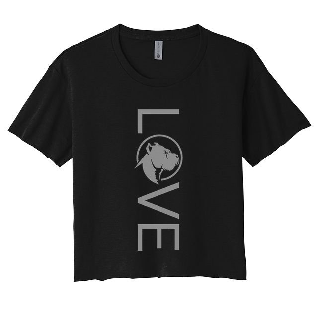 Love Pitbull Terrier Dog Apparel Pitbull Crop Top