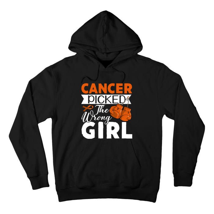 Leukemia Picked The Wrong Girl Tall Hoodie