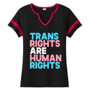 Lgbt Pride Tran Right Are Human Rights Ladies Halftime Notch Neck Tee