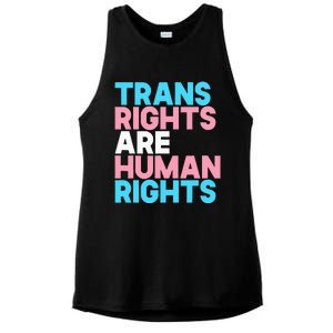 Lgbt Pride Tran Right Are Human Rights Ladies PosiCharge Tri-Blend Wicking Tank