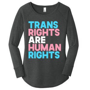 Lgbt Pride Tran Right Are Human Rights Women's Perfect Tri Tunic Long Sleeve Shirt