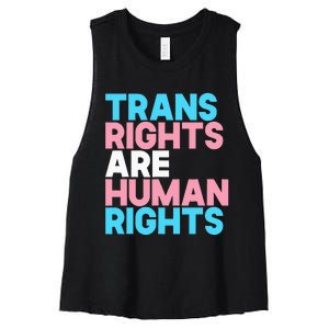 Lgbt Pride Tran Right Are Human Rights Women's Racerback Cropped Tank