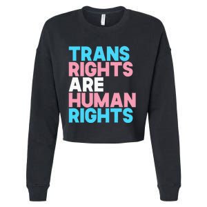 Lgbt Pride Tran Right Are Human Rights Cropped Pullover Crew