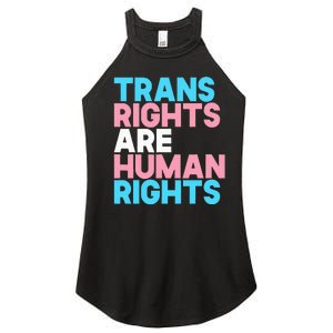 Lgbt Pride Tran Right Are Human Rights Women's Perfect Tri Rocker Tank