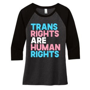 Lgbt Pride Tran Right Are Human Rights Women's Tri-Blend 3/4-Sleeve Raglan Shirt