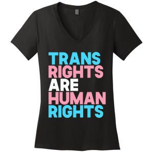 Lgbt Pride Tran Right Are Human Rights Women's V-Neck T-Shirt