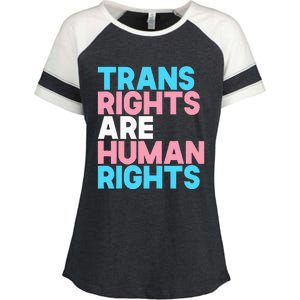 Lgbt Pride Tran Right Are Human Rights Enza Ladies Jersey Colorblock Tee